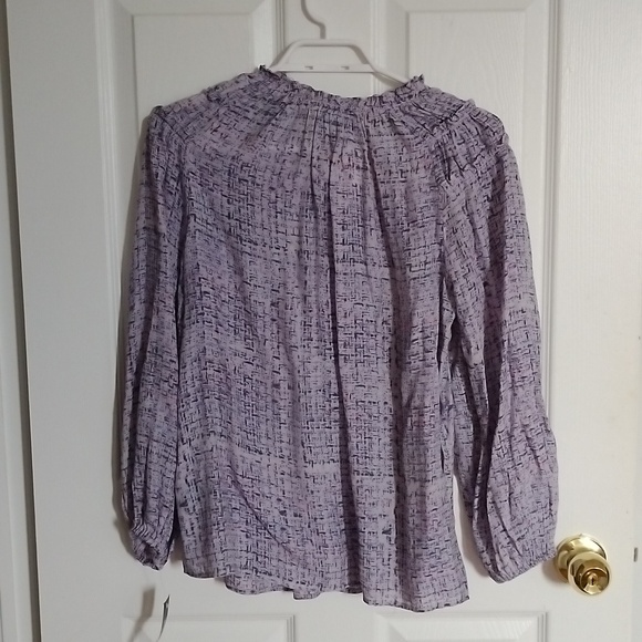 Flowy purple long sleeve top small-medium brand new with tag - Picture 3 of 5